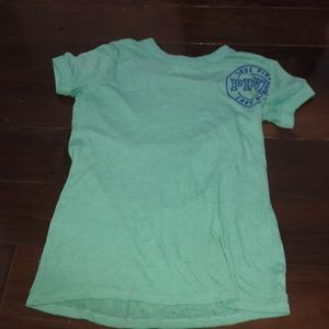 green victoria secrets pink t shirt xs